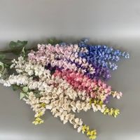 Fleur artificielle de glycine réaliste à 6 branches, fleurs en soie suspendues pour la décoration de plafond de mariage, d'hôtel et la mise en scène