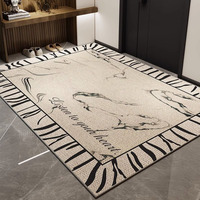 Moderne simple lumière luxe grande taille couleur unie cercle velours porte d'entrée tapis de sol anti-dérapant résistant à l'usure tapis pour chambre