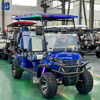 Voiturette de golf électrique de luxe CAMP, 6 places, 72V Lithium, homologuée pour la route, carrosserie entièrement en aluminium, pour les centres de villégiature et les villas