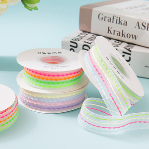 1 "x 100yd Organza Ribbon hỗn hợp màu sắc tuyệt Băng Set handmade cho gói quà giáng sinh cây cung lời mời đám cưới - Product Image 5