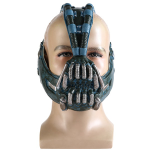 Dark Knight Rises <span class=keywords><strong>Bane</strong></span> <span class=keywords><strong>Mask</strong></span> Halloween Bat helm pesta untuk topeng Cosplay properti film terbuat dari lateks - Product Image 2
