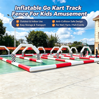 Barrière gonflable de piste de course en PVC sécurisée, barrière de clôture gonflable en PVC écologique pour centre commercial et place publique