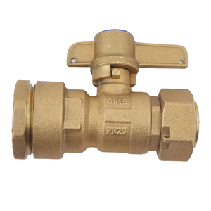 Phụ kiện ống nước bằng đồng PEX YOD OEM, lắp đặt thủ công, DN15 DN20 BSP, van bi đồng thau khóa được, đầu nối ren 1/2 inch, van tiết lưu toàn dòng chảy. - Product Image 1