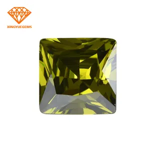 ~ ^ ^ 소중한 도매 Lab 작성하네요 Peridot Cubic 지르코니아 느슨한 Gemstone