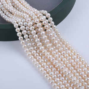 Wholesale 8-9mm Freshwater <b>Loose</b> <b>Pearls</b> Semi-Finished String Punch DIY Necklace Components - Product Image 2