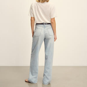 Jersey de punto personalizado, Camiseta de punto básica relajada blanca, camiseta de verano ligera de manga corta de gran tamaño de lino 100% para <span class=keywords><strong>mujer</strong></span> - Product Image 6