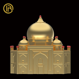 Sang Trọng Ả Rập Cung Điện Theo Kiểu Zamac Nước Hoa Cap-Kim Loại Tùy Chỉnh Nắp Cho Chai Nước Hoa - Product Image 2