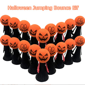 9 CM Enfants Nouveauté Gag Jouets Gadgets Soulagement Du Stress Fidget Squeeze Spring Finger Doll <span class=keywords><strong>EVA</strong></span> Jumping Bounce Elf pour Halloween Party - Product Image 2