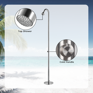 Columna de Ducha Exterior de Acero Inoxidable 316 para Agua Fría, para <span class=keywords><strong>Piscina</strong></span> o Uso en la Playa - Product Image 3