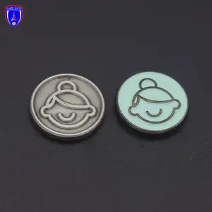 China supplier lapel pin glitter smiling face magnetic lapel pins custom