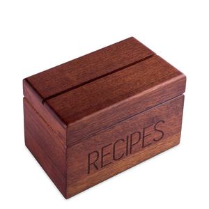 Boîte à recettes en bois vintage 4x6, organisateur de cuisine rustique avec séparateurs, porte-cartes de recettes, bac de rangement pour cartes de cuisine - Product Image 4