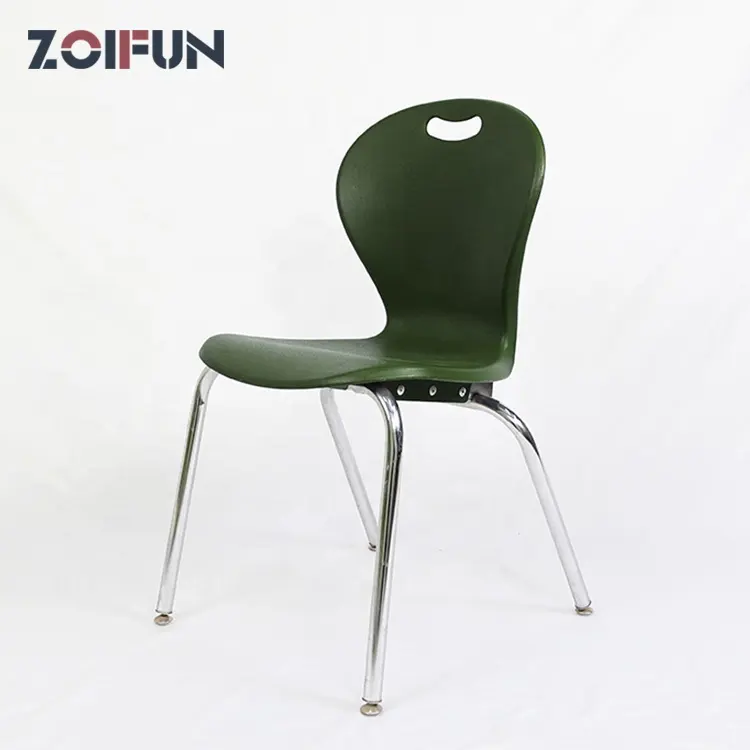 Sterke Pp Plastic Rugleuning En Stoel Stoelen Voor School, Student Training Stoel School Klaslokaal Meubilair Student Plastic Stoel