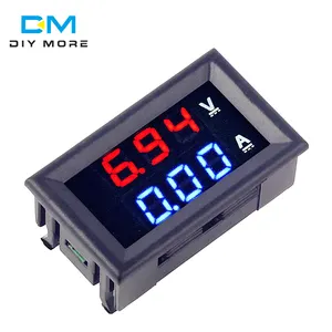 Mini voltmètre numérique à écran double LED, 0.28 V, 100 a, écran bleu, rouge, testeur de courant, boîtier noir