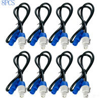 8-teiliges Set Powercon Stromkabel 3*1mm AC Verlängerungskabel Stecker auf Buchse DMX512 für Bühnen-Moving-Head Par-Licht LED-Bildschirm