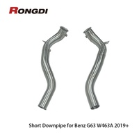 Tuyau d'échappement brossé pour Mercedes-Benz AMG G63 W464 4.0T M177 2019+ en acier inoxydable, tube court