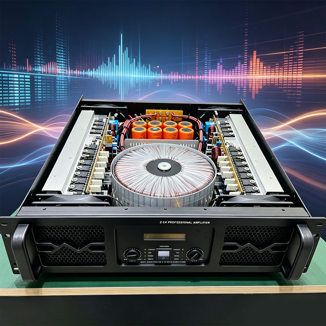 KFKD Stage Performance-oriented 3U RackAmplifier 2CH 2500W TD-ClassStrong Bass Outdoor PartyLoudspeaker Amplifier