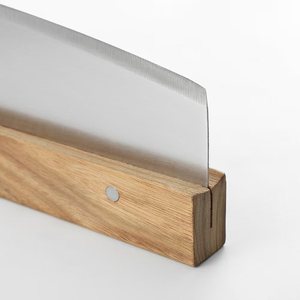 <span class=keywords><strong>Tagliapizza</strong></span> professionale con Logo eco-sostenibile in acciaio inox a bilanciere con manico in legno di Acacia - Product Image 2