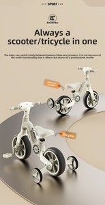 Vélo d'équilibre 3-en-1 pour enfants, transformable en tricycle, avec lumières, roues EVA de 12 pouces – Meilleure vente - Product Image 6