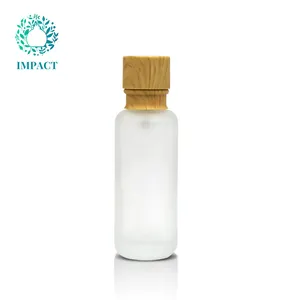 Toptan 4oz özel boş cilt bakımı silindirik buzlu cam losyon pompa şişesi 120ml