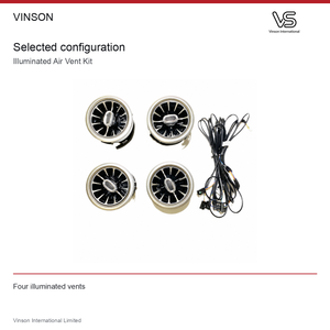 Kit de ventilación de aire iluminado para Mercedes Benz Clase V W447 2016-2023 Cuatro ventilaciones iluminadas - Product Image 1