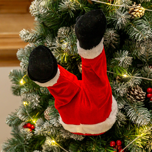 Decoración Navideña de Tela con Diseño de Santa Claus Eléctrico, Adornos Colgantes, Pies de <span class=keywords><strong>Duende</strong></span>, Arreglo de Escena Navideña - Product Image 3