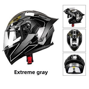 Best-selling Full Face Motorcycle With Dual Visors <b>ABS</b> Material Polyester Dual Visors Provides Vision and Safety During Ri - Product Image 5