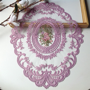 Spitze idyllische Retro Französisch bestickte Tischset Untersetzer romantische ins Stil Stoff Kunst Tisch dekoration kleine Tischdecke - Product Image 4