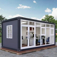 Architecture préfabriquée de colonne structurelle en acier à faible coût Maison de conteneur résidentielle extensible de conception contemporaine