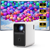 Proyector Inteligente 3D CR36 de 7500 Lúmenes y 750 ANSI, 4K 1080P, Enfoque Automático y Corrección Trapezoidal, Android, BT 5.2, WIFI6, Portátil, con Control por Voz