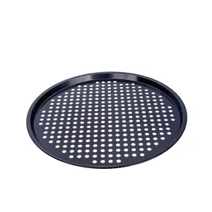 XINZE Non-Stick Round Perforated Pizza Crisper Tray Pizza Pan for Oven Baking Supplies