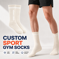 Chaussettes de sport personnalisées en coton rayé respirant, extensibles et côtelées, vente en gros