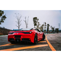 DarwinPRO 2013-2015 Bumper Belakang Polimer Bertulang Serat dengan Diffuser dan Lampu untuk 458 Speciale