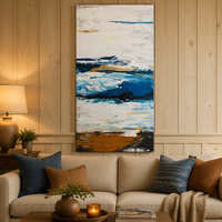Peinture murale abstraite moderne faite à la main sur mesure, peinture à l'huile sur toile peinte à la main pour la décoration intérieure