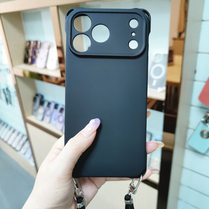 Wholesale <strong>Low</strong> <strong>Price</strong> Diagonal Hanging Lanyard Liquid Silicone TPU <strong>Mobile</strong> Phone case High-end Suitable for iPhone 17promax Series - Product Image 5