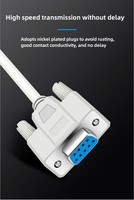 Cable de material de conexión digital para ordenador, cable de datos con agujero grabado de 1,5 m d-sub 9 pulgadas