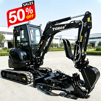 Mini-excavatrice à chenilles 3,5 tonnes, moteur Kubota EPA Euro 5, vente directe usine, pour usage agricole, également disponible en versions 1 et 2 tonnes avec cabine