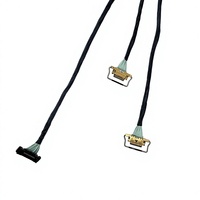 Rakitan Kabel Kepala Robot 50 Pin Kustom I-P-EX 20373 20634 Konektor Pitch 0.4mm Rakitan Kabel Mikro-Koaksial untuk Robotika AI