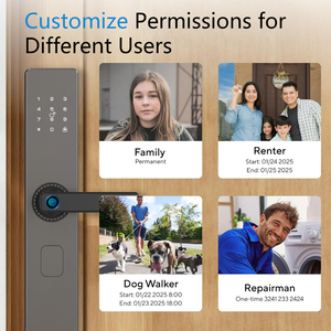 Eseye Wifi tuya ttlock kỹ thuật số sinh trắc học vân tay NỘI THẤT PHÒNG gỗ thông minh Tay Nắm Cửa Khóa cho phòng ngủ trong nhà khóa thông minh - Product Image 4