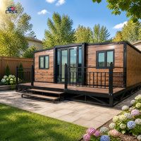 Maison préfabriquée de luxe extensible de 40 pieds - Maisons conteneurs pliables, modulaires modernes à 3 chambres avec design portable