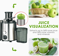Extracteur de Jus Centrifuge Électrique Multifonctionnel pour la Maison, Moteur Sans Balais, Construction en Acier Inoxydable, Séparation des Résidus pour Fruits