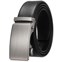 Ceinture pour homme en cuir de vachette première couche avec boucle automatique en alliage de zinc LY36-24869-5