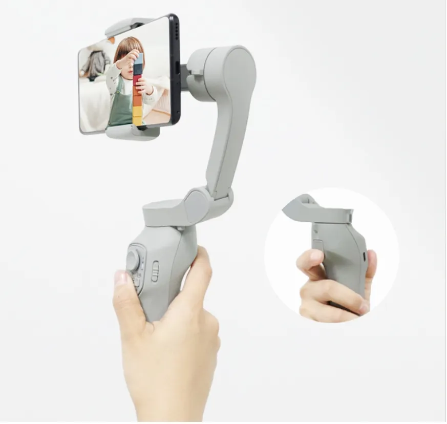 L7Cpro Stabilisateur de cardan pliable pour téléphone portable avec trépied 360 Ai Auto Face Tracking VLOG Selfie