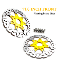 Disque de frein perforé ZCLH BD-005 en acier inoxydable 2Cr13, rotor flottant de 11,8 pouces pour Harley Touring 2008-2025, refroidissement CNC