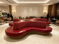 Mobilier de restaurant commercial OEM, ensemble de canapés en cuir pour restaurant, banquette de restaurant solide, design de mobilier complet pour restaurant