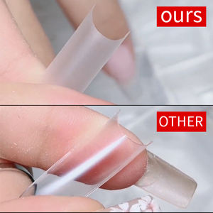 ZRKGEL Appuyez sur les ongles 500pcs clair faux acrylique ongles conseils demi-couverture conseils français pointu cercueil <span class=keywords><strong>ballerine</strong></span> c courbe ongles pointe - Product Image 4