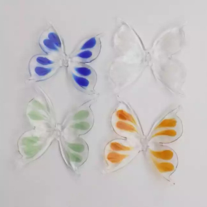 Lustre moderne en verre soufflé fait main, design papillon, décoration artistique, luminaire suspendu contemporain pour plafond, à intensité variable, <span class=keywords><strong>50</strong></span> faisceaux, 4100K - Product Image 6