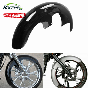 RACEPRO <span class=keywords><strong>Moto</strong></span> Noir Brillant 19 "Enveloppe de <span class=keywords><strong>Roue</strong></span> Garde-Boue <span class=keywords><strong>Avant</strong></span> pour Harley Touring Electra Road Glide CVO Tri FLHR Baggers Custom - Product Image 1