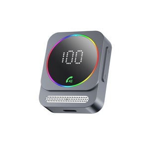 AGETUNR New Hot J48 Music AUX <strong>Adaptor</strong> with Mic 2 Link Universal 3.5mm Jack <strong>bluetooth</strong> 5.3 Audio Receiver RGB LED Battery Display - Product Image 2
