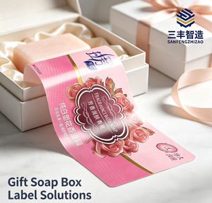 Love Fragrance <b>Bath</b> Soap Label Custom Printed Adhesive Sticker Pink Rose Design Decorative Paper Label - Product Image 5