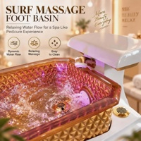 Nouveau fauteuil de pédicure de luxe pour salon de beauté et spa, avec massage des pieds, éclairage LED et système de plomberie, idéal pour la remplacement des fauteuils de pédicure.
